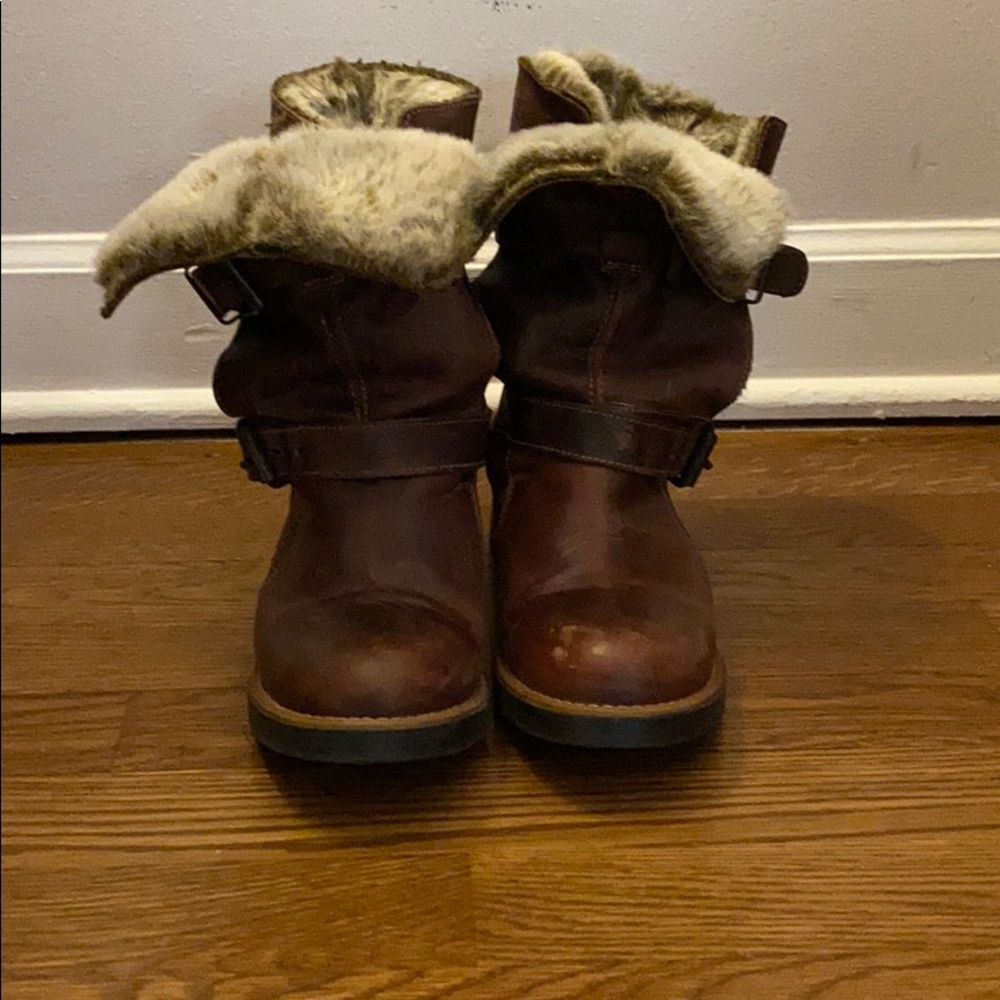 Real Brown leather Steve Madden boots. Size 7 - Picture 1 of 4